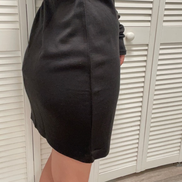 BLKDNM long sleeve dress with leather details - Picture 14 of 14